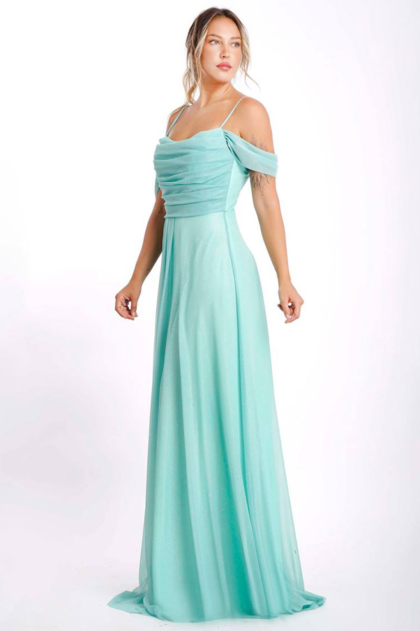 Glitzer der Nacht gemustert damenabendkleid