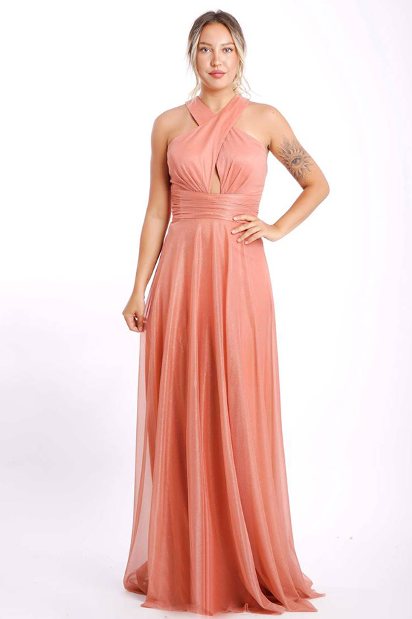 Glitzer der Nacht gemustert damenabendkleid