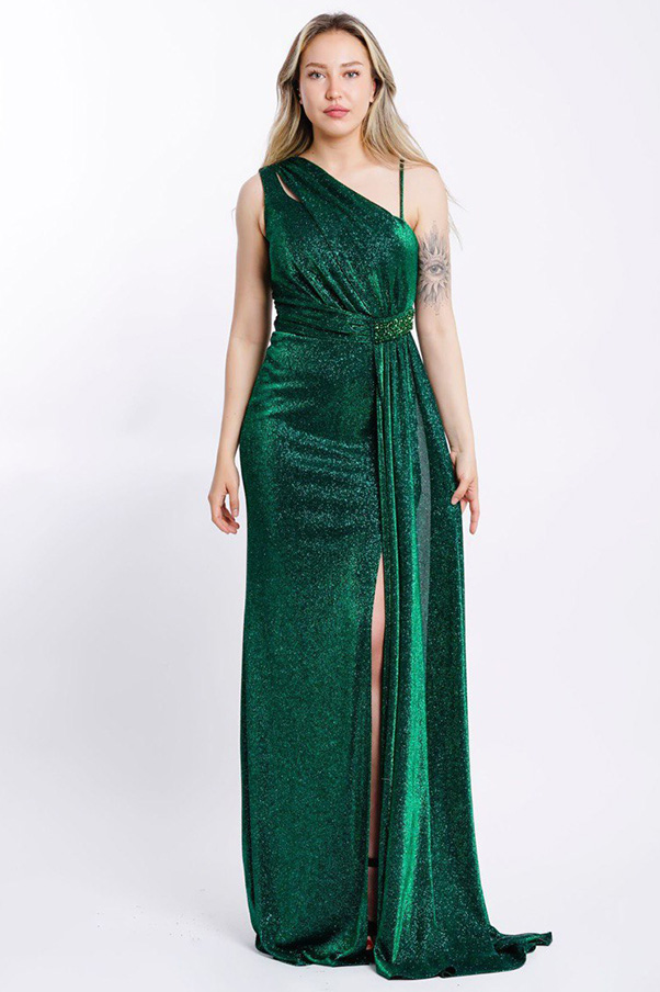 Glitzer der Nacht gemustert damenabendkleid