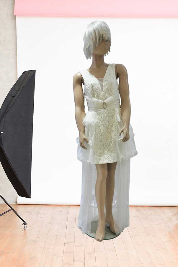 Brode Kaplama Kısa Etek Yandan Katkat Uzun Çocuk Abiye