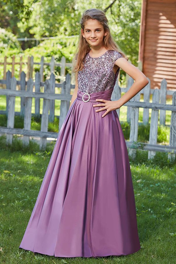 Anjelika Beden Bant Tokalı Kontes Saten Uzun