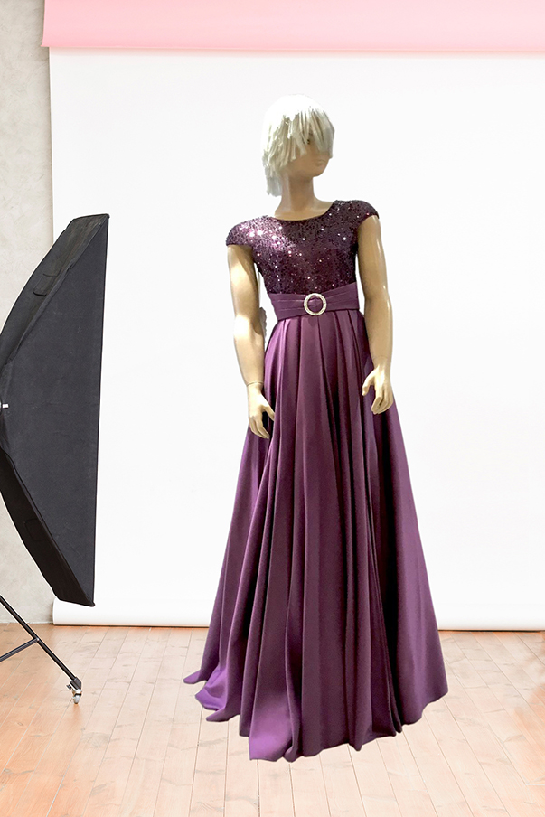 Anjelika Beden Bant Tokalı Kontes Saten Uzun